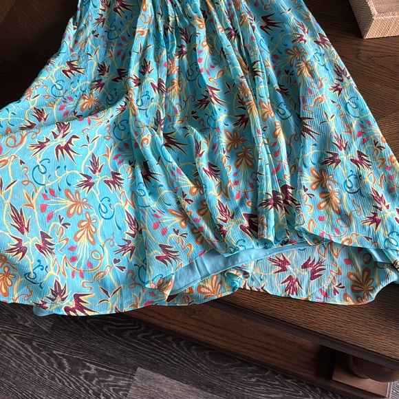 A.L.C. VIOLET BLUE TEAL SILK PRINTED HALTER SLEEVELESS ASYMMETRIC,SZ 2,$695 - Picture 17 of 17